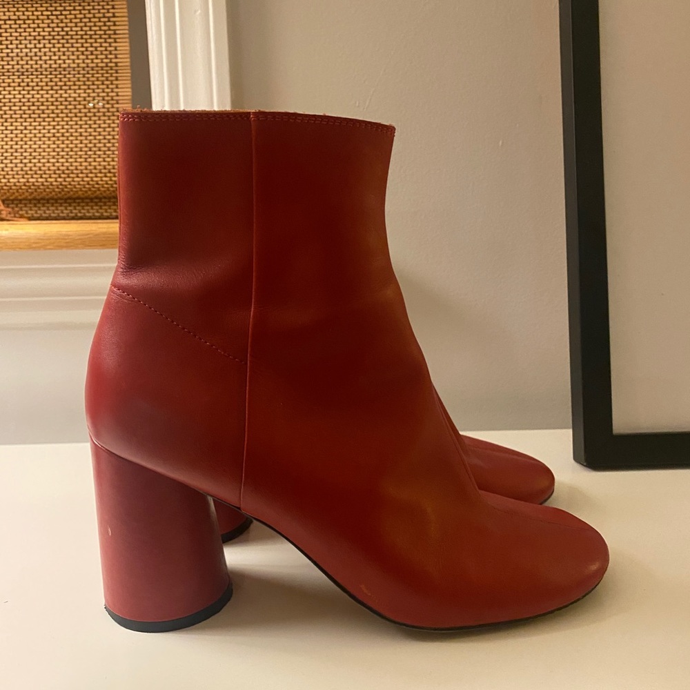 & Other Stories red leather boots